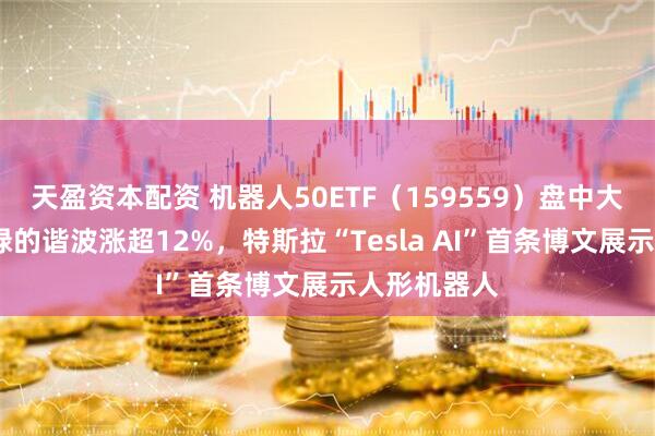 天盈资本配资 机器人50ETF（159559）盘中大涨超4%！绿的谐波涨超12%，特斯拉“Tesla AI”首条博文展示人形机器人